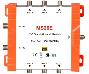 Conmutador múltiple por satélite 2x6, conmutador múltiple independiente