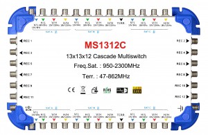 13x12 satélite conmutador múltiple, conmutador múltiple en cascada