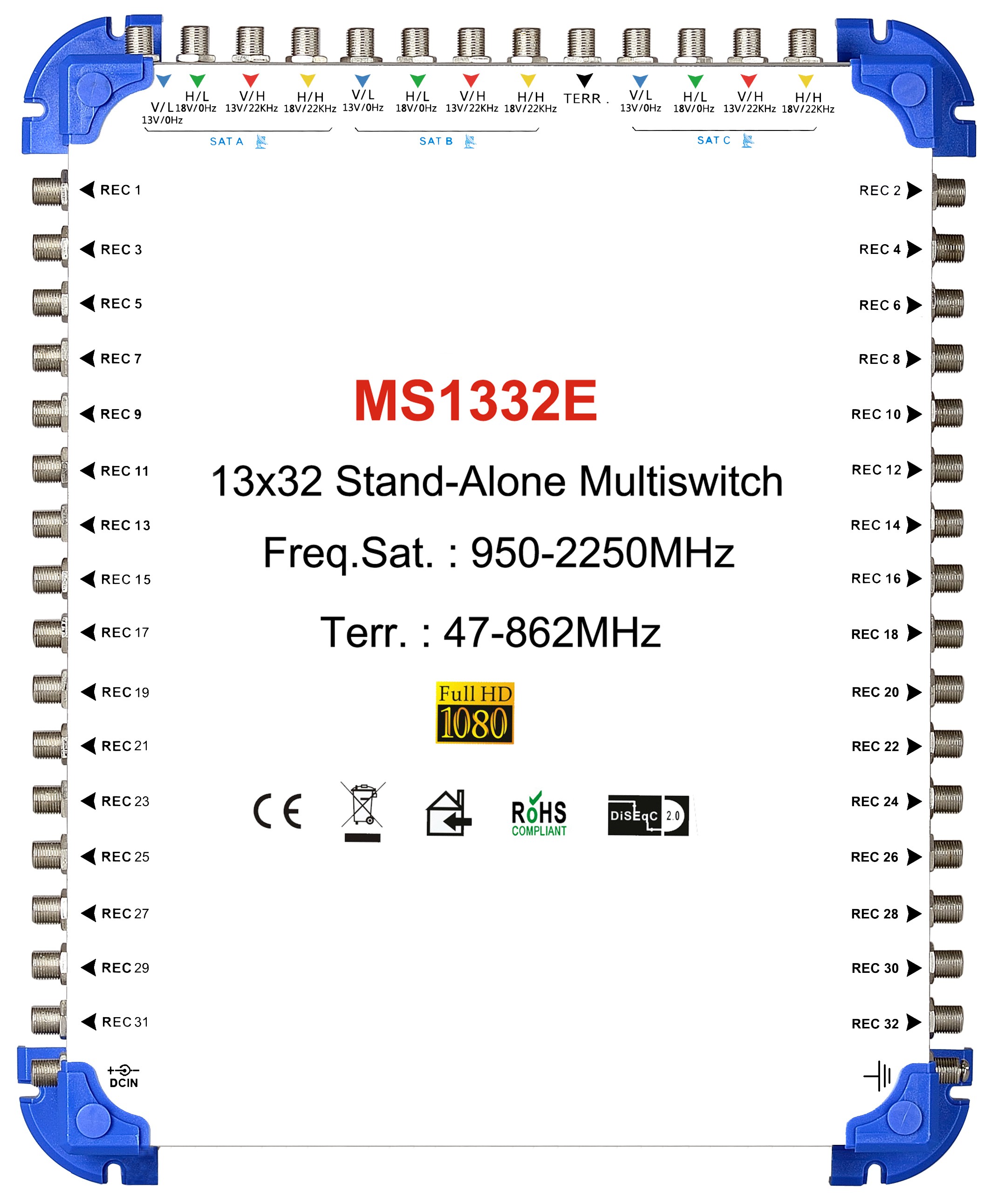 13x32 Multi - switch satellite, Independent Multi - switch