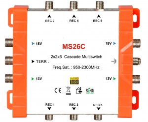 2x6 Satellite multi - Switch, Cascade multi - Switch