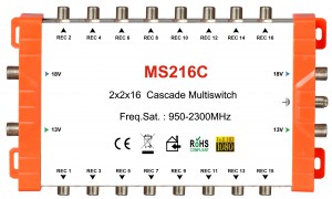2x16 卫星电视多路开关 级联型