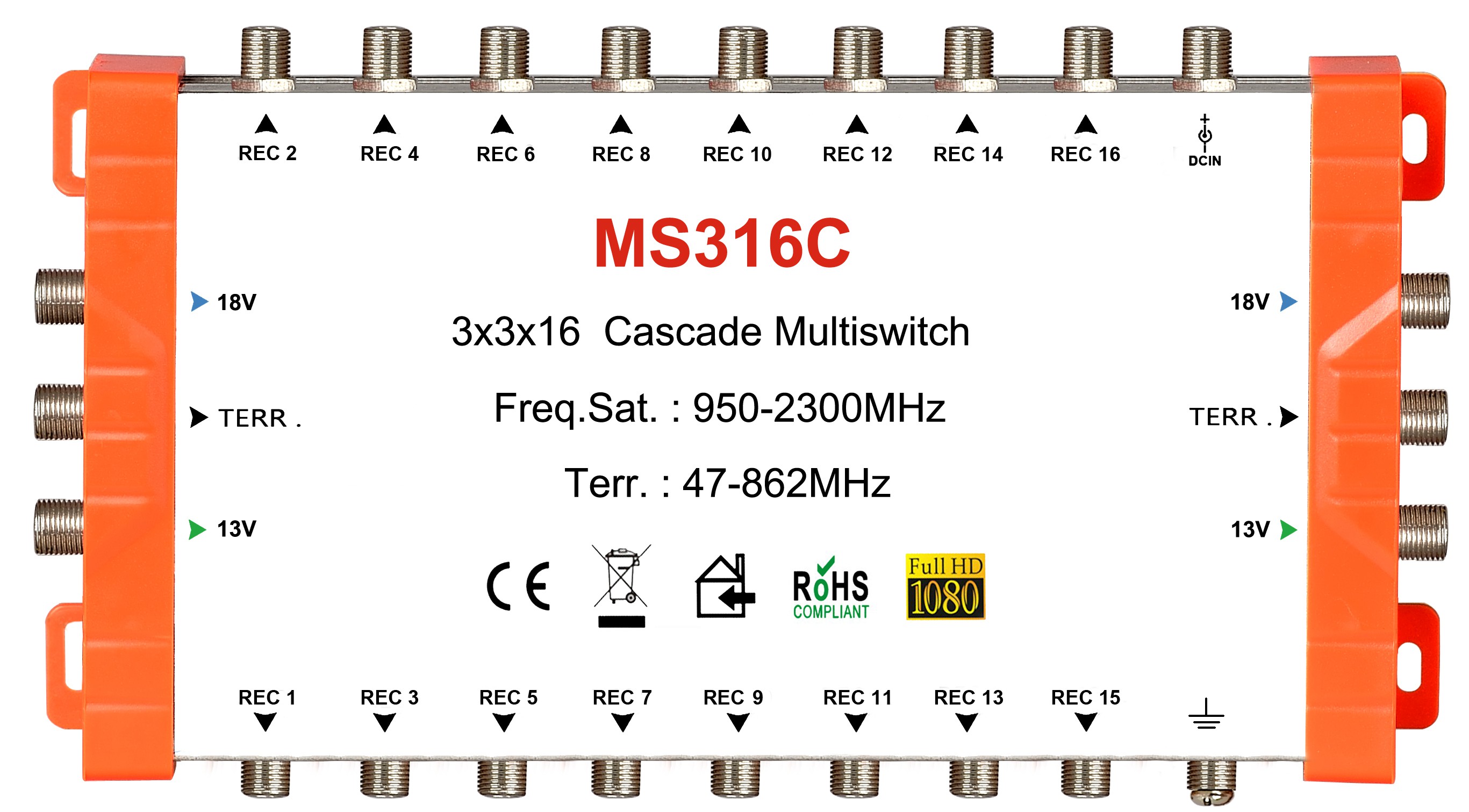 3x16 Satelliten-Multischalter, Kaskaden-Multischalter