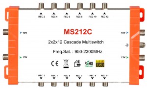 2x12 卫星电视多路开关 级联型