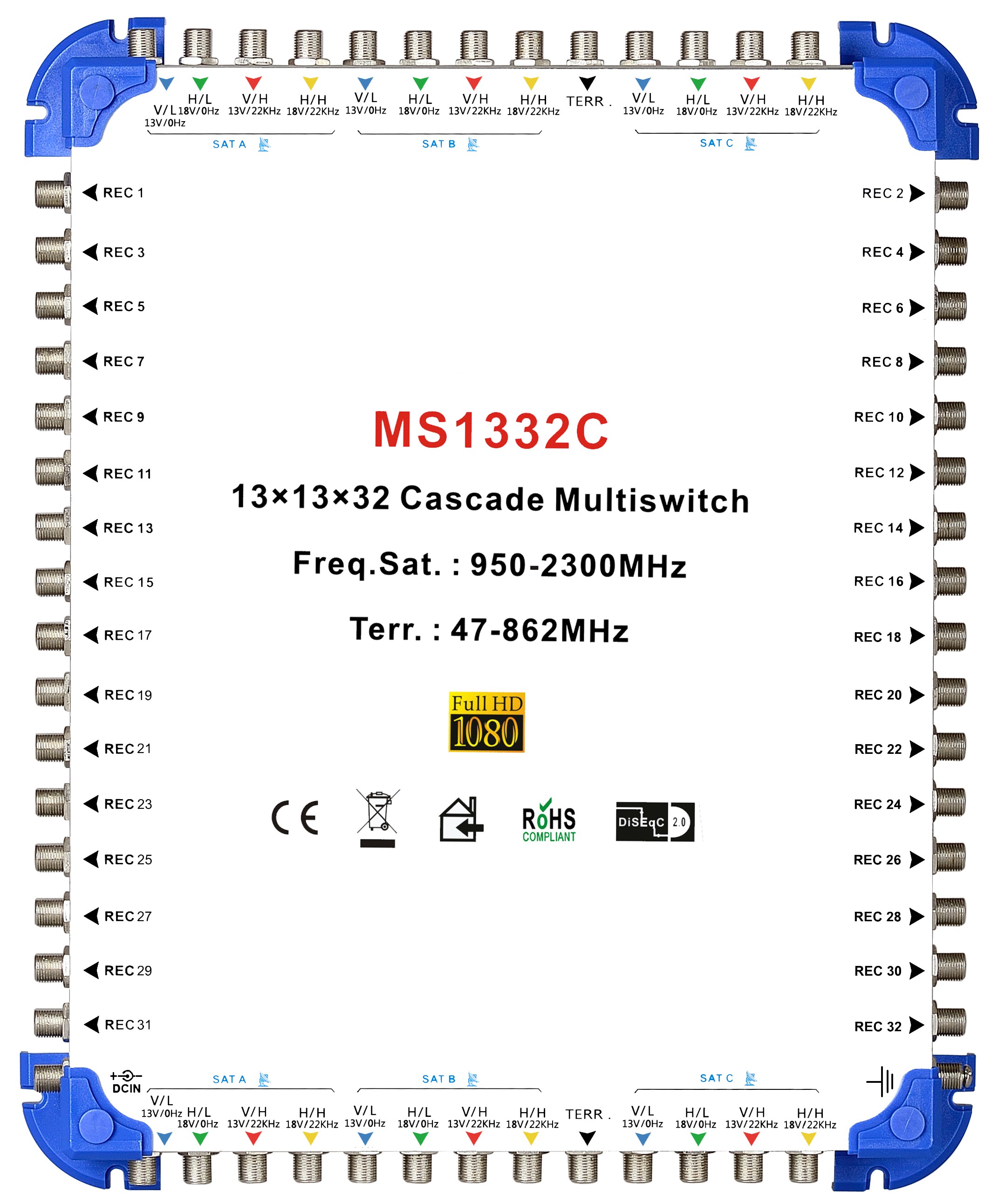 13x32 Multi - switch satellite, cascade Multi - switch