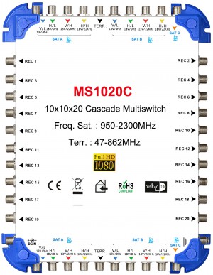 10x20 卫星电视多路开关 级联型