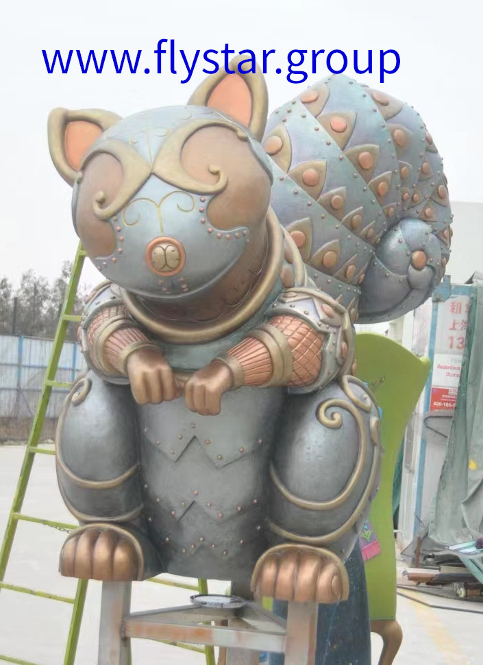 玻璃钢造型艺术产品卡通松鼠